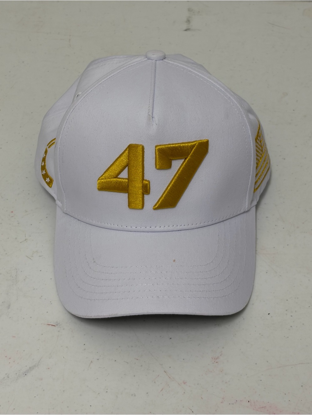 NWOT Authentic Limited Charlie Kirk White Hat Gold 47 Turning Point USA